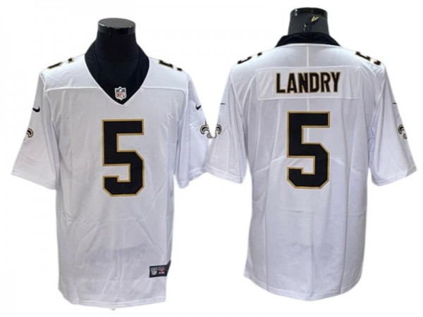 New Orleans Saints #5 Jarvis Landry White Vapor Limited Jersey