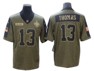 New Orleans Saints #13 Michael Thomas Olive 2021 Salute To Service Limited Jersey