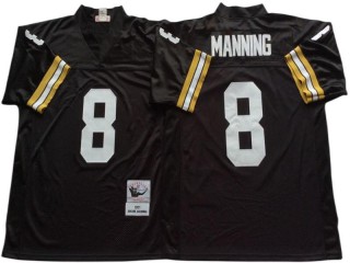 M&N New Orleans Saints #8 Archie Manning Black Legacy Jersey