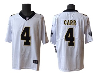 New Orleans Saints #4 Derek Carr White Vapor Limited Jersey