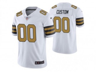 Custom New Orleans Saints White Color Rush Limited Jersey