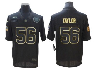 New York Giants #56 Lawrence Taylor Black 2020 Salute To Service Limited Jersey