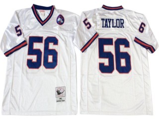 M&N New York Giants #56 Lawrence Taylor White 1986 Legacy Jersey