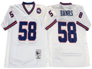 M&N New York Giants #58 Carl Banks White 1986 Legacy Jersey