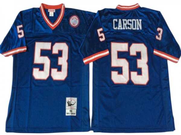 M&N New York Giants #53 Harry Carson Royal 1986 Legacy Jersey