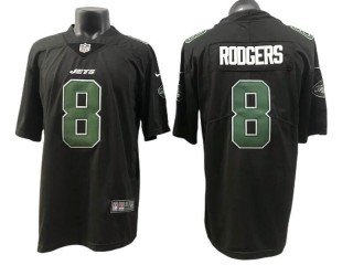 New York Jets #8 Aaron Rodgers Black Rush Limited Jersey