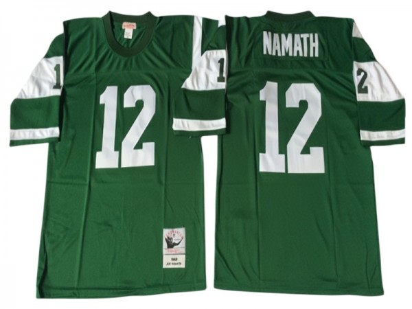 M&N New York Jets #12 Joe Namath Green Legacy Jersey