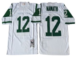 M&N New York Jets #12 Joe Namath White Legacy Jersey