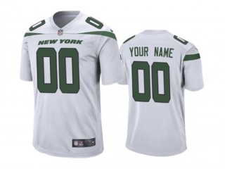 Custom New York Jets White Vapor Limited Jersey