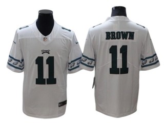Philadelphia Eagles #11 A.J. Brown White Team Logo Limited Jersey