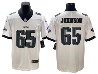  Philadelphia Eagles #65 Lane Johnson White Vapor Limited Jersey