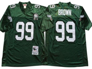 M&N Philadelphia Eagles #99 Jerome Brown Green 1992 Legacy Jersey