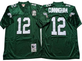 M&N Philadelphia Eagles #12 Randall Cunningham Green 1992 Legacy Jersey