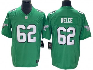 Philadelphia Eagles #62 Jason Kelce Kelly Green Alternate Vapor F.U.S.E. Limited Jersey