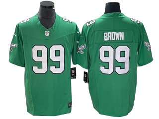  Philadelphia Eagles #99 Jerome Brown Kelly Green Alternate Vapor F.U.S.E. Limited Jersey