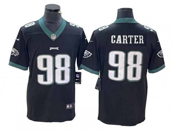 Philadelphia Eagles #98 Jalen Carter Black Vapor Limited Jersey