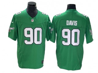 Philadelphia Eagles #90 Jordan Davis Kelly Green Alternate Vapor F.U.S.E. Limited Jersey