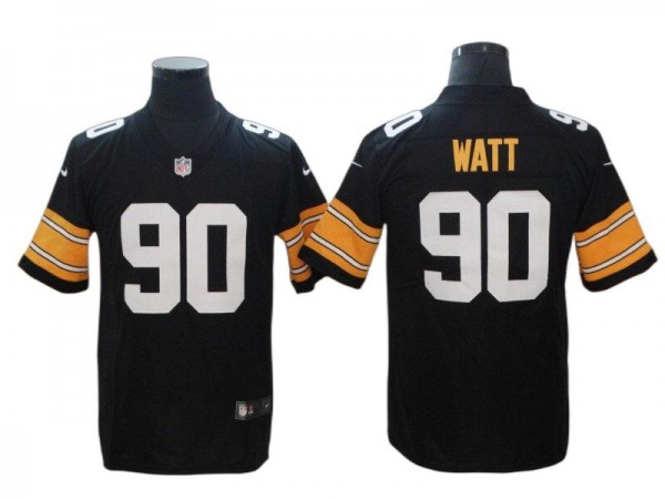 Pittsburgh Steelers #90 T.J. Watt Black Alternate Vapor Limited Jersey