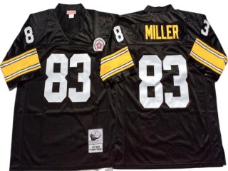 M&N Pittsburgh Steelers #83 Heath Miller Black Legacy Jersey