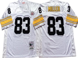 M&N Pittsburgh Steelers #83 Heath Miller White Legacy Jersey