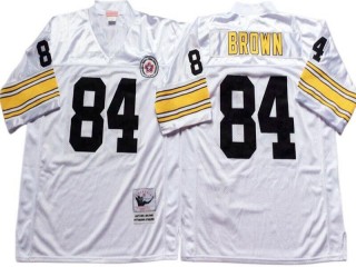 M&N Pittsburgh Steelers #84 Antonio Brown White Legacy Jersey