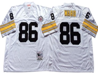M&N Pittsburgh Steelers #86 Hines Ward White Legacy Jersey