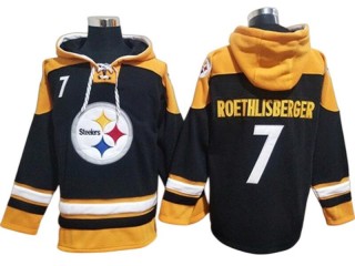 Pittsburgh Steelers #7 Ben Roethlisberger Black Hoodie