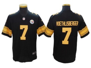 Pittsburgh Steelers #7 Ben Roethlisberger Black Rush Limited Jersey