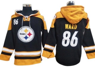 Pittsburgh Steelers #86 Hines Ward Black Hoodie
