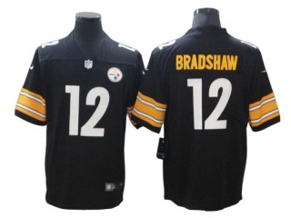 Pittsburgh Steelers #12 Terry Bradshaw Black Vapor Limited Jersey
