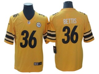 Pittsburgh Steelers #36 Jerome Bettis Gold Inverted Color Rush Jersey
