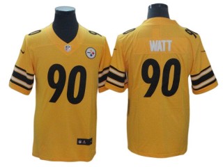 Pittsburgh Steelers #90 T.J. Watt Gold Inverted Color Rush Jersey