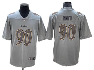 Pittsburgh Steelers #90 T.J. Watt Gray Atmosphere Jersey