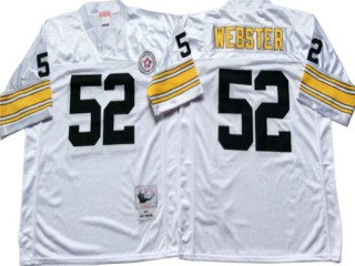 M&N Pittsburgh Steelers #52 Mike Webster White Legacy Jersey