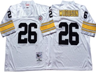 M&N Pittsburgh Steelers #26 Rod Woodson White Legacy Jersey