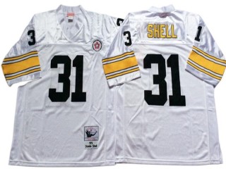 M&N Pittsburgh Steelers #31 Donnie Shell White Legacy Jersey