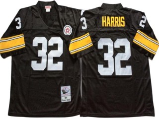 M&N Pittsburgh Steelers #32 Franco Harris Black Legacy Jersey