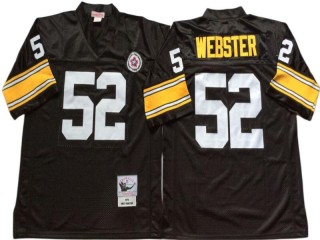 M&N Pittsburgh Steelers #52 Mike Webster Black Legacy Jersey
