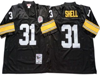 M&N Pittsburgh Steelers #31 Donnie Shell Black Legacy Jersey