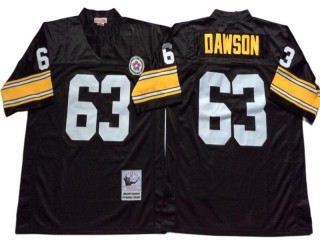 M&N Pittsburgh Steelers #63 Dermontti Dawson Black Legacy Jersey