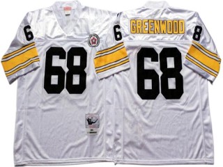 M&N Pittsburgh Steelers #68 L. C. Greenwood White Legacy Jersey
