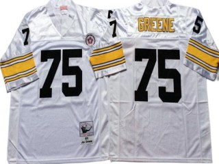 M&N Pittsburgh Steelers #75 Joe Greene White Legacy Jersey