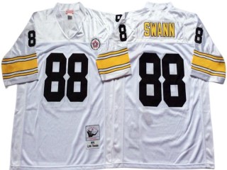 M&N Pittsburgh Steelers #88 Lynn Swann White  Legacy Jersey