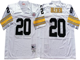 M&N Pittsburgh Steelers #20 Rocky Bleier White Legacy Jersey