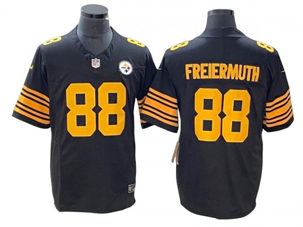 Pittsburgh Steelers #88 Pat Freiermuth Black Rush Vapor F.U.S.E. Limited Jersey