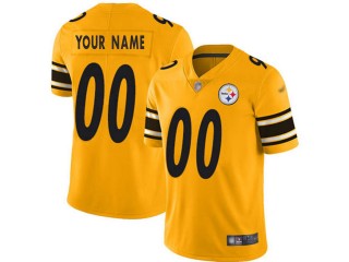Custom Pittsburgh Steelers Gold Vapor Limited Inverted Jersey