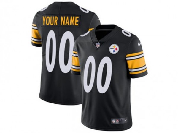Custom Pittsburgh Steelers Black Vapor Limited Jersey