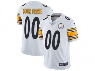 Custom Pittsburgh Steelers White Vapor Limited Jersey