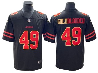 San Francisco 49ers #49 Goldblooded Black Vapor Limited Jersey