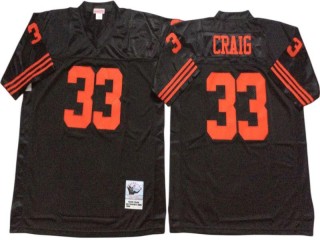 M&N San Francisco 49ers #33 Roger Craig Black 1990 Throwback Jersey